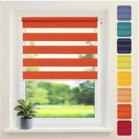 Doppelrollo Duo-Rollo Klemm Fix, Fenster-Rollo Ohne Bohren, DomDeco, Klemm- oder Schraubmontage, Klemmbar, Kettenzug, ohne Bohren, Sicht- und Blendschutz