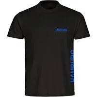 multifanshop T-Shirt Herren Hamburg - Brust & Seite - Männer