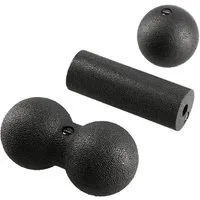 HMS Massagerolle Massagegerät-Set Massagebälle (Spar-Set, 3-tlg., Triggerpunkte massieren), Nutzbar auf dem Boden, an der Wand oder auf dem Tisch