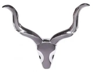 Wanddekoration Geweih Deer S 55 cm Aluminium silbern