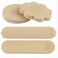 Zengi Brustwarzenabdeckung Selbstklebende Nippelpads 7 cm für Kleider Tops Bademode rückenfrei (Packung, 30 Paar), Unsichtbar, atmungsaktiv, matt, rund und Blumenform