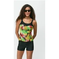 C&CITY Badeanzug Tankini-Shorts-Set - Schwarz/Multi 7757