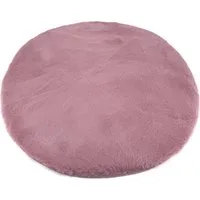 heimtexland Fellteppich Hochflor Teppich Rabbit 90 rund Hasenfell-Imitat, rund, super weich I Bettvorleger I Kinderzimmer-Teppich I waschbar
