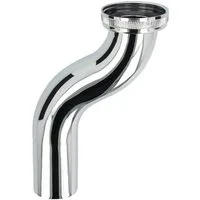 tecuro Siphon MS-Bördelrohr Ø 32 mm, S-Form, Versatz 50 mm für Siphon