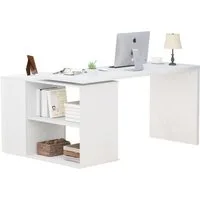 mukuhi Schreibtisch SCHREIBTISCH mit Schubladen flexibel Büro Computertisch 140x 50x76 cm, 6 Aufbauvarianten möglich