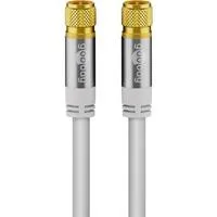SAT-Antennenkabel (135dB typ), F-Stecker > F-Stecker weiß, 3 Meter