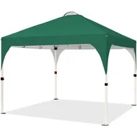 Yaheetech Faltpavillon Großzügiges Campingzelt mit einer Tragetasche 2,4x2,4m / 3x3m, mit 0 Seitenteilen, Gartenpavillon höhenverstellbar für Garten/Hof/Park/Markt