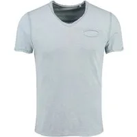 Key Largo T-Shirt Soda vintage Look uni Basic T00619 V-Ausschnitt unifarben kurzarm slim fit