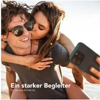 EAZY CASE Handyhülle Outdoor Case für Apple iPhone 14 Pro 6,1 Zoll, Slim Cover Durchsichtig Robust Back Cover stoßfest Grün / Nachtgrün