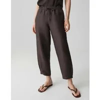 OPUS Stoffhose Myha Glow mit Leinenstruktur Gummibund und Legefalten sorgen für Komfort