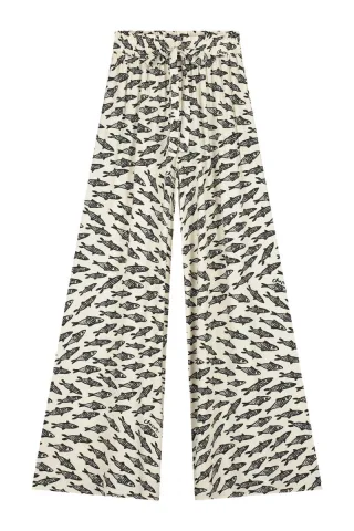 Fabienne Chapot - Hose - Palapa beige/schwarz - Gr. - 38