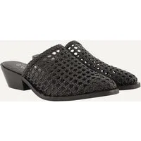 Ulla Popken Leder-Mules Flechtoptik Nappaleder Weite H Pumps
