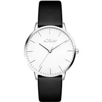 s.Oliver Quarzuhr Modern Basics SO-4467-LQ, Armbanduhr, Damenuhr, analog