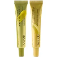 Arencia Anti-Aging-Augencreme AM/PM Glow Shot Duo – Vitamin C & Retinal Booster Shot Bundle mit, 2 x 30ml für Morgen- und Abendroutine, Glow, ebenmäßigen, Teint und glatter wirkende Hautstruktur