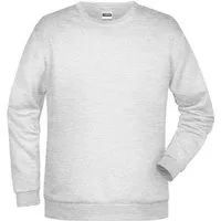 James & Nicholson Sweatshirt Klassisches Rundhals Sweatshirt für Herren JN794 Sweat-Qualität mit angerauter Innenseite