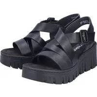 Rieker Plateausandaletten Sommerschuh, Keilsandalette mit Klettverschluss