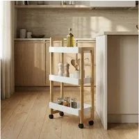 NUXIO Badregal Schmaler Rollregal ASEM, 80 cm