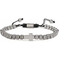 KARMA Edelstahlarmband Herren Armband Edelstahl Kreuz Schwarz Silber oder Gold wasserfest (Schmuck für Männer, 1-tlg., Männerarmband modern, Kreuzarmband), Herrenschmuck