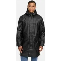 Indicode Regenmantel Herren INTommy Nässeschutz Herrenjacke mit Kapuze und vielen funktionalen Taschen