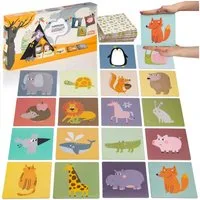 all Kids United Lernspielzeug ALL KIDS UNITED Memo² Lernspiel Holz – Tier Memory Spiel Kinder, Tierspiel für Kinder