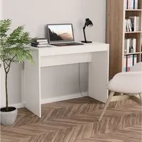 furnicato Schreibtisch Moderner weißer Computertisch 90 x 40 x 72 cm aus Holzwerkstoff (1-St), Kratzfester Schreibtisch mit ergonomischer Höhe für Home-Offices