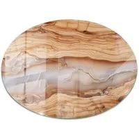 Tulup Tischplatte Couchtisch Glasplatte Naturholz mit Harz Ersatzplatte Glas