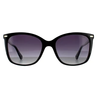 Polaroid Square Damen Schwarz Grau Verlauf Polarisierte Sonnenbrille 90041091