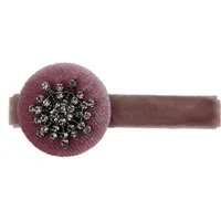 Ella Jonte Haarclip, Burgund – elegante Haarspange Samt mit Schmuckstein & Strass