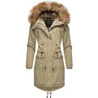 Navahoo Wintermantel Rosinchen stylischer Damen Winter Baumwollparka mit Kunstfell