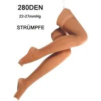 YESET Strumpfhose Stützstrümpfe Straps-Strümpfe Kompressionsstrümpfe Zehen offen 280DEN 280 DEN Kompression