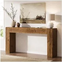 Tribesigns Konsolentisch aus Massivholz, 160 cm Flurtisch, Sofatisch hinter der Couch