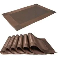 Intirilife Platzset, (Set, 6-St., 6x Platzset), Tischset Tischmatte Untersetzer abwischbar hitzebeständig