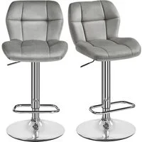 Yaheetech Barhocker 360° Drehbare Hocker mit Fußstütze (2 St), 1/2/4/6er-Set Barstühle Küchenstühle Bistrohocker höhenverstellbar