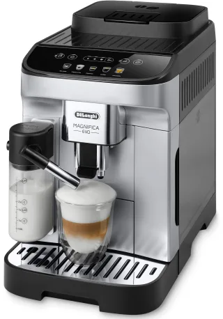 DeLonghi Kaffeevollautomat "Magnifica Evo ECAM290.61.SB- 5 Rezepte, perfekter Milchschaum" LatteCrema Milchsystem, automatische Entkalkung und Reinigung
