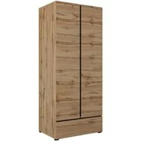 OTTO home Kleiderschrank Cross, moderner griffloser Kleiderschrank Wäscheschrank mit Schublade, Garderobe, Türen