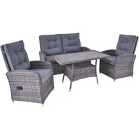 LC Garden Gartenlounge-Set Bailado Lounge Set 4-tlg. omega grau