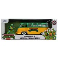 Teenage Mutant Ninja Turtles Spielzeug-Auto Turtles Leonardo 1962 VW Bus ca. 18 cm inkl. Die-Cast Figur Leonardo