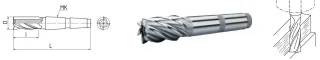 ELMAG HSS Co5-Schaftfräser mit Morsekegel DIN 845 MK1 - 74000