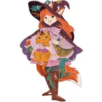 DJECO Puzzle Lily die Hexe - 36 Teile Bodenpuzzle für Kinder, 36 Puzzleteile, Bodenpuzzle
