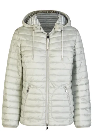 Barbara Lebek - Jacke Down Free mit Kapuze sage - Gr. - 50