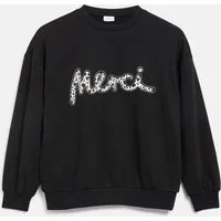 s.Oliver Sweatshirt Sweatshirt Oversize-Sweatshirt mit Applikation
