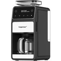 Hagenuk Kaffeemaschine mit Mahlwerk, 1.5l Kaffeekanne, Permanentfilter, abnehmbarer Wassertank