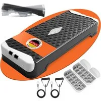 DH FitLife Stepper Balance Training (Verstellbares Steppbrett 10/15 cm, Set), Aerobic Stepper für Fitness & Koordinationstraining