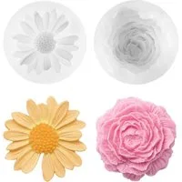 Agger Silikonform 2-teiliges Set Silikon-Kerzenformen – 3D-Blumendesign, DIY-Handformen, (2-tlg)
