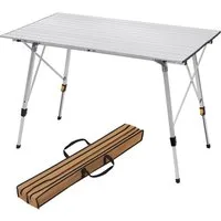 Woltu Campingtisch (1-St), aus Alu, klappbar, höhenverstellbar, 120x68.5cm für 4-6 Personen