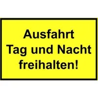 Hermann Schütz Hinweisschild Ausfahrt Tag und Nacht freihalten! 200 x 300 mm Kunststoff, (1 St)