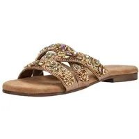 Lazamani Lazamani Pantoletten Leder/Textil Pantolette