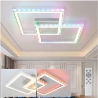 ZMH LED Deckenleuchte Whonzimmer Schlafzimmerlampe Dimmbar mit Fernbedienung RGB, LED fest integriert, RGB, LED fest integriert, RGB