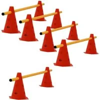 TRUTZHOLM Agility-Hürde Steckhürdenset 15- teilig 23 cm höhenverstellbar rot, Polyethylen, Set (15-tlg) endlos Erweiterbar