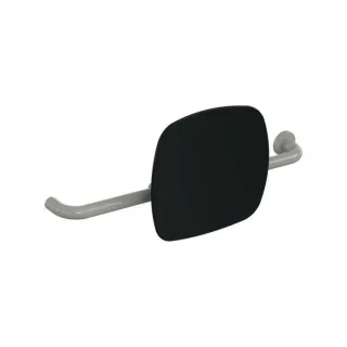 Hewi 801 Rückenstütze 801.51.9263R95 Wandabstand 150mm, Ausführung rechts, Lehne tiefschwarz, felsgrau